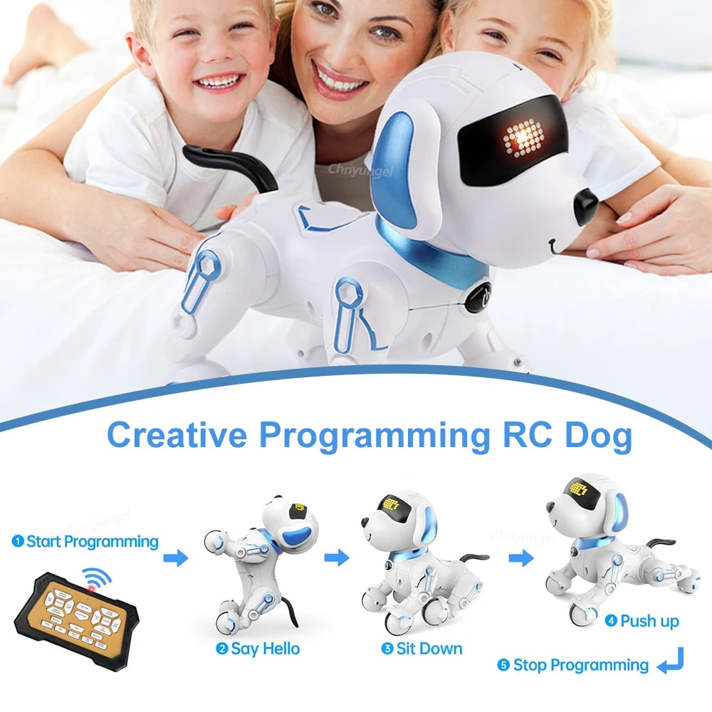 RC Robot Dog Electronic Stunt Pet Interactive Touch Programmable Smart