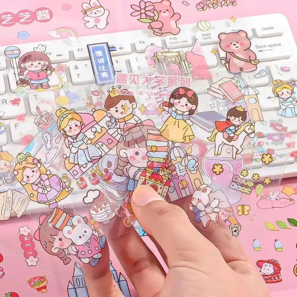 100/50/20/10 Pcs Kawaii Stickers PET Cartoon Scrapbooking Cute Sticker