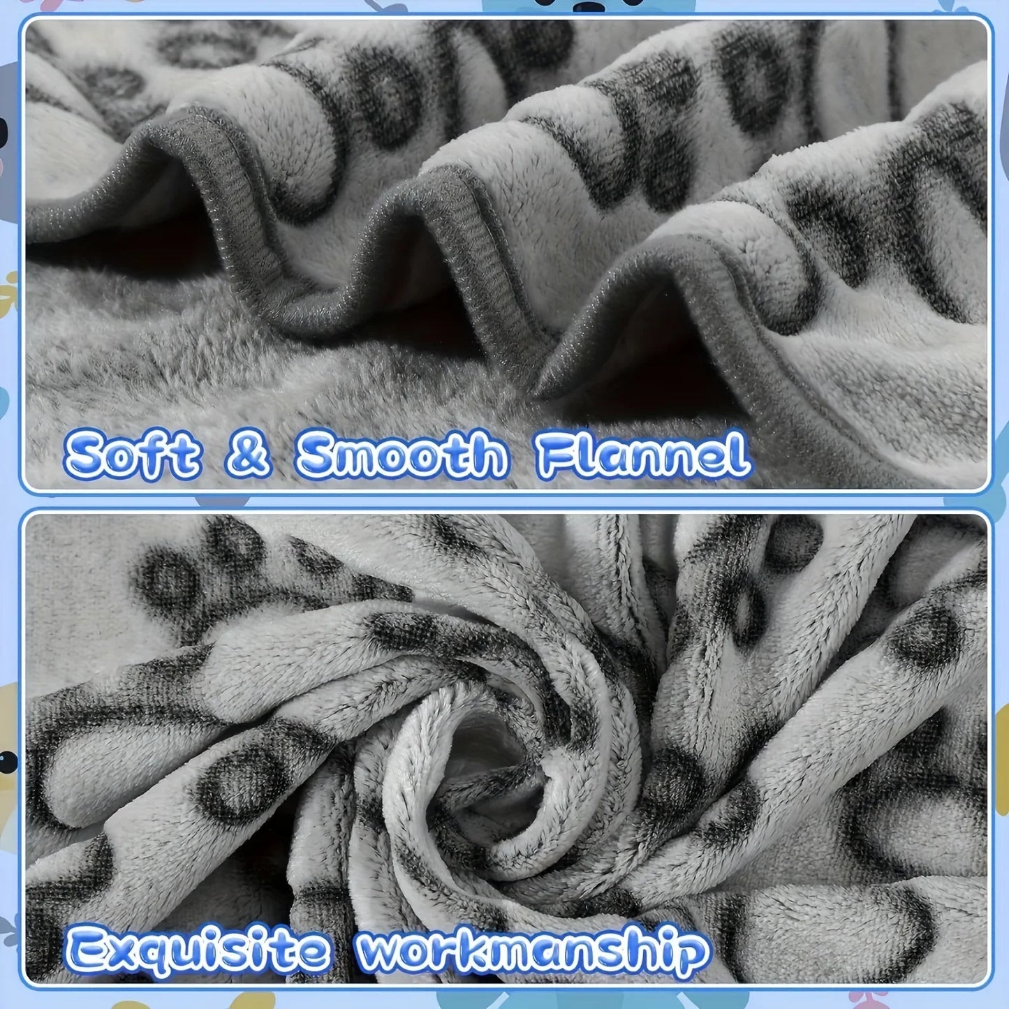 Ultra Soft Fluffy High Quality Pet Blanket Cute Cartoon Pattern Pet