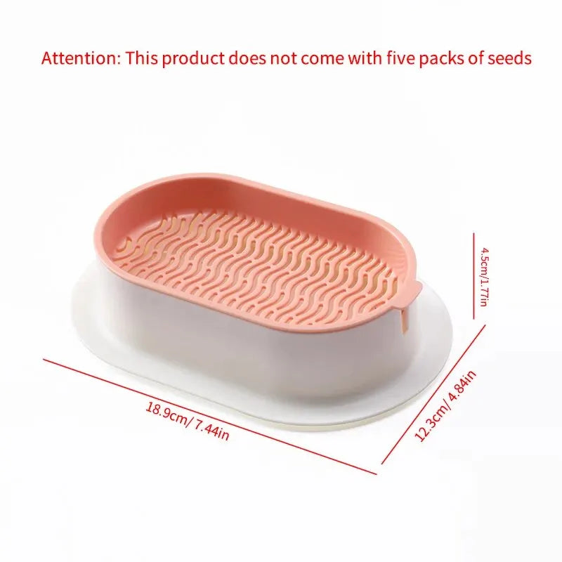 New Pet Cat Sprout Dish Growing Pot Hydroponic Plant Cat Grass