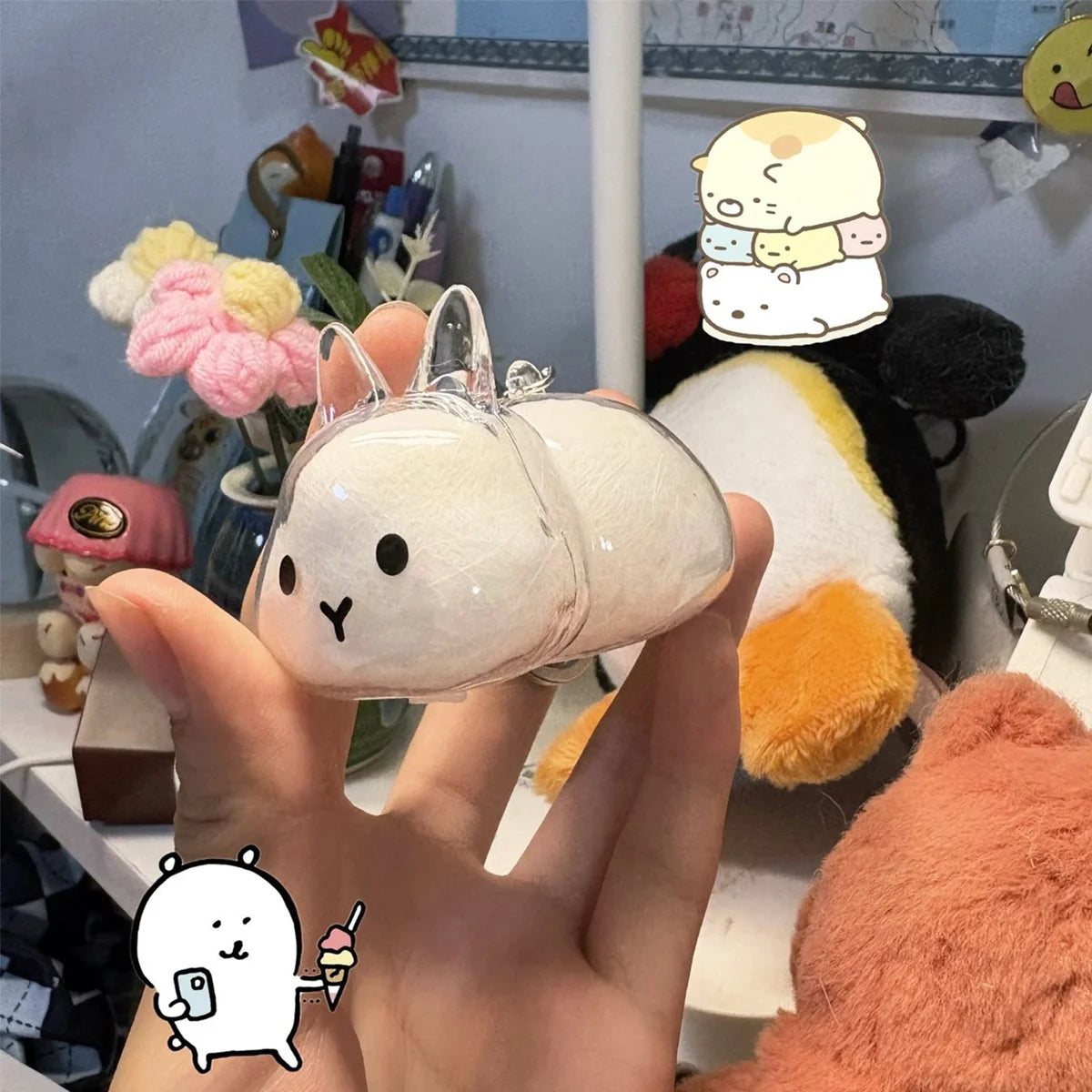 Transparent Rabbit Hair Keepsake Bottle Pet Hair Storage Capsule
