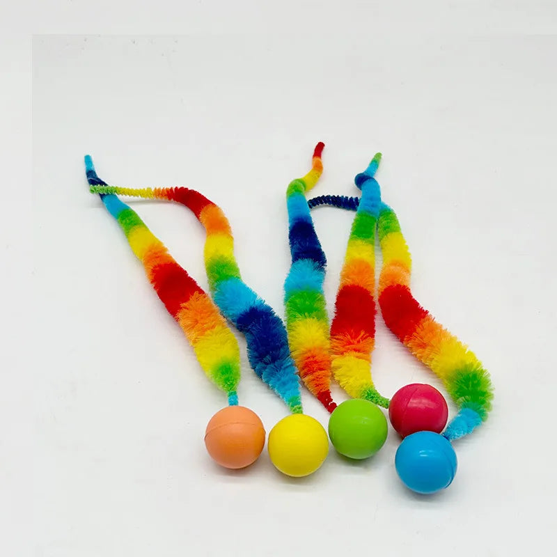Cat interactive toys Tickle Cat Colorful Bouncing Ball Pet Supplies