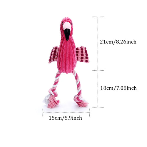 Animal Shape Squeaky Toys Plush Dog Toy Cute Bite Resistant Corduroy