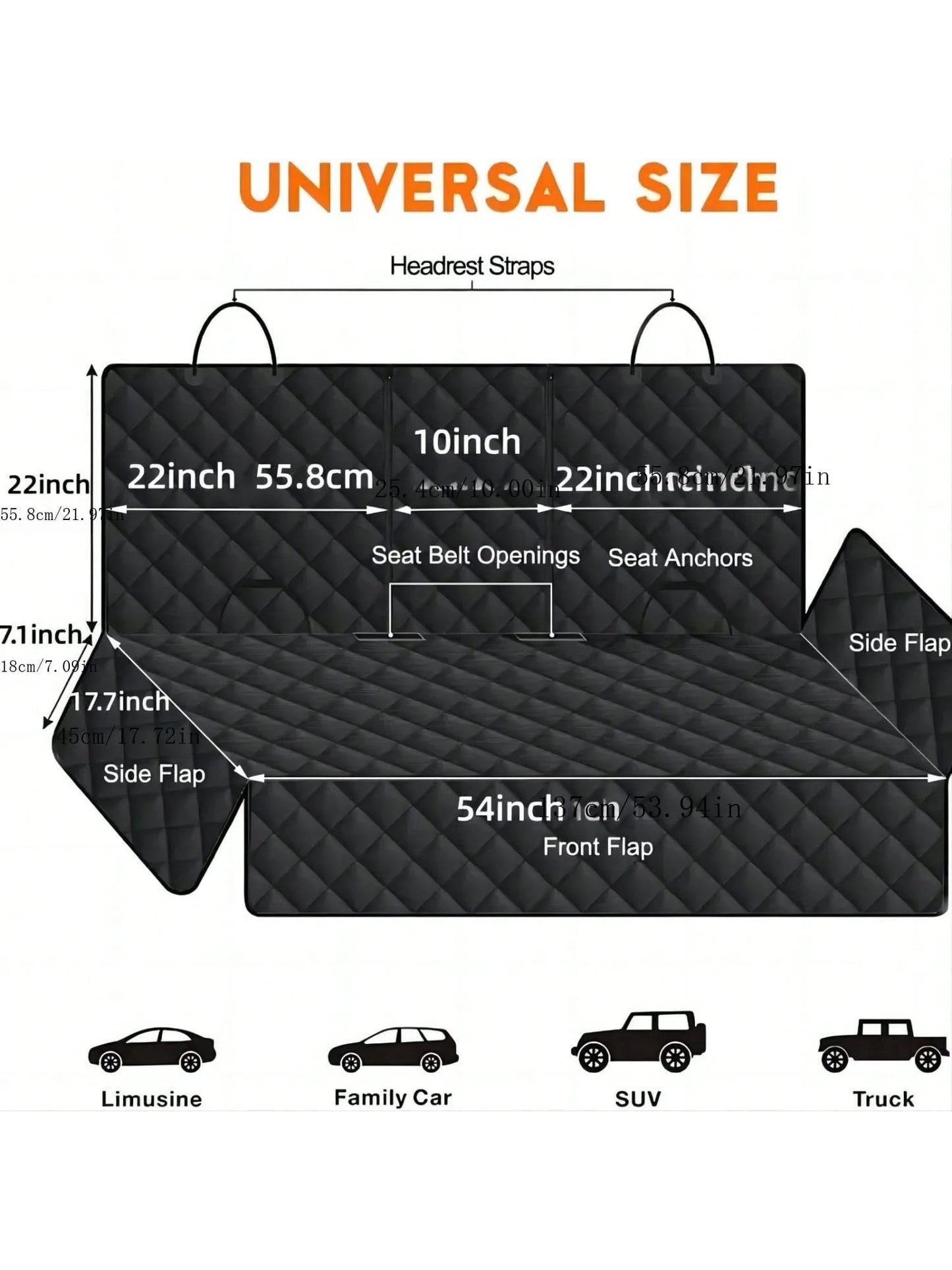 Dog Car Seat Cover Pet Travel Carrier Mattress Waterproof Dog Car Seat