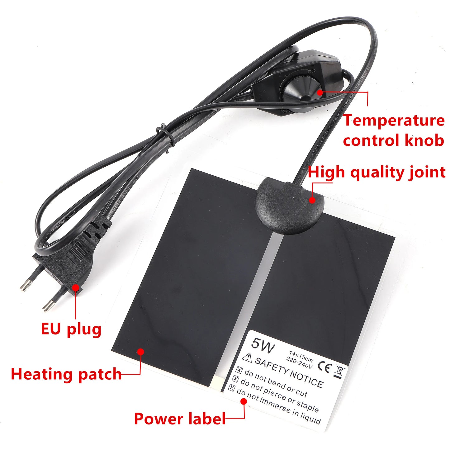 5-45W Reptiles Heat Mat Terrarium Climbing Pet Heating Warm Pads
