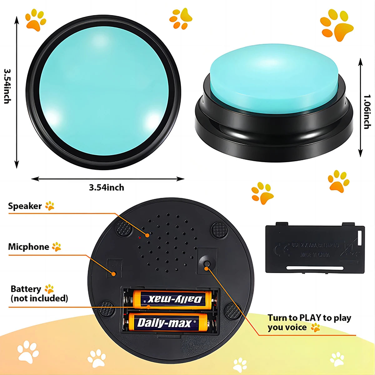Dog Toys Funny Dog Recordable Pet Toys Travel Talking Pet Starters Pet