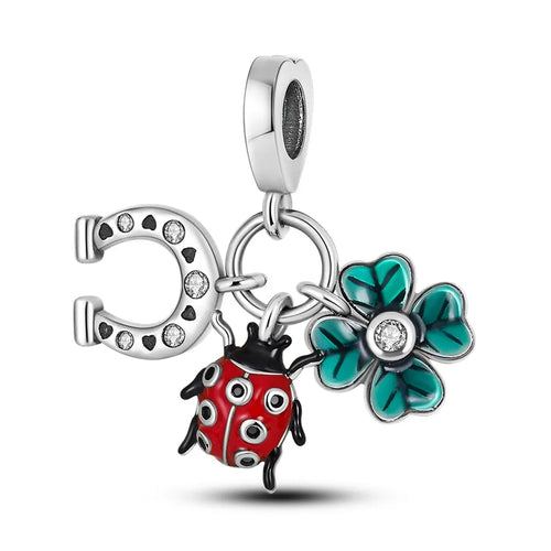 Silver Plated Travel Sunflower Lucky Charms Fit Original Pandora