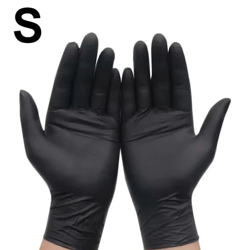30/60/100PCS Disposable Black Nitrile Gloves Black Nitrile Gloves