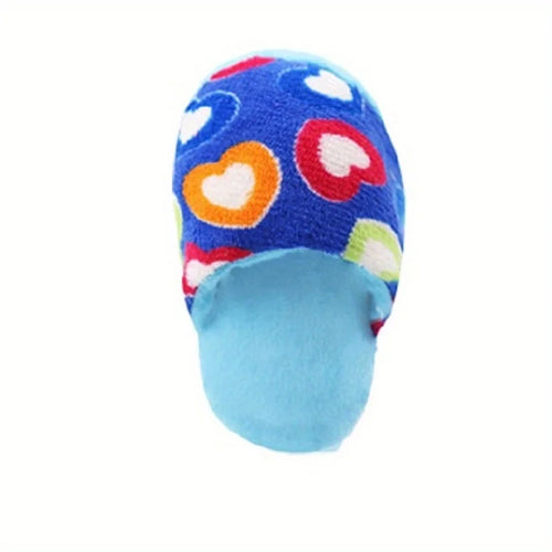 Durable Plush Squeaky Slipper Chew Toy Colorful Cartoon Dog Toys