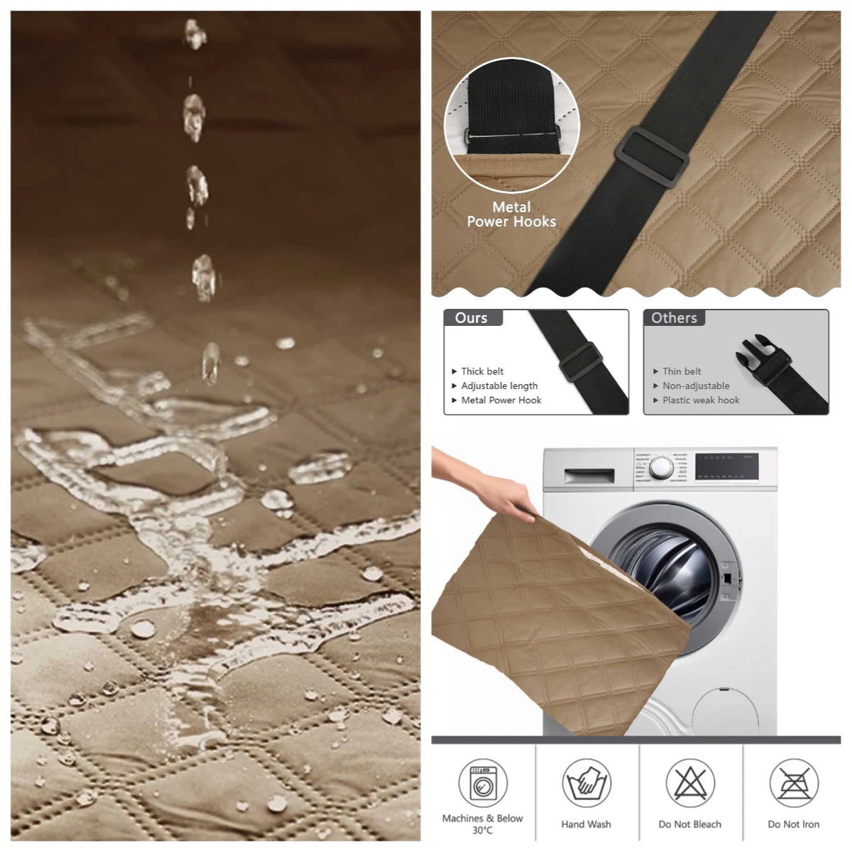 100% Waterproof Couch Covers Sofa Cover Non-Slip Sofa Slipcover with