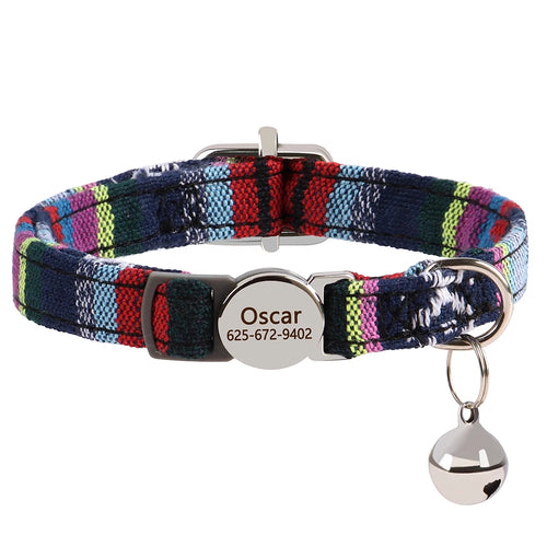 Cat Collar Free Personalized Kitten Collars Engraved Pet Puppy Name
