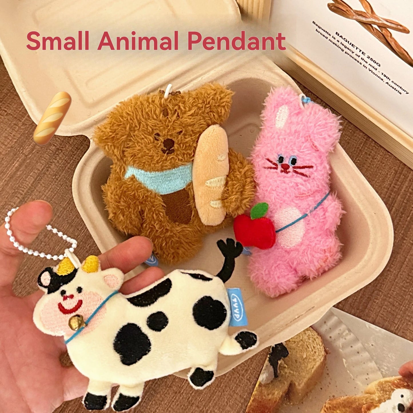 1/4 Pcs Cartoon Plush Doll Pendant Cute Pet Backpack Pendant Backpack