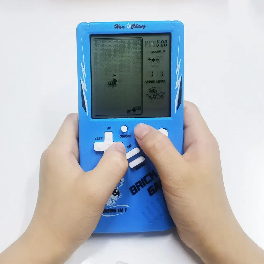 Classic Electronic Game Retro Puzzle Toy Blue Large Screen Handheld