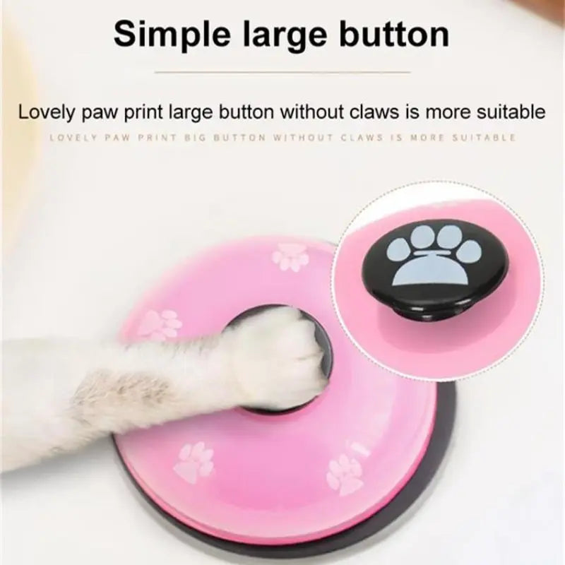 1pc Pet Toy Training Dinner Small Bell Footprint Dog Toys for Teddy