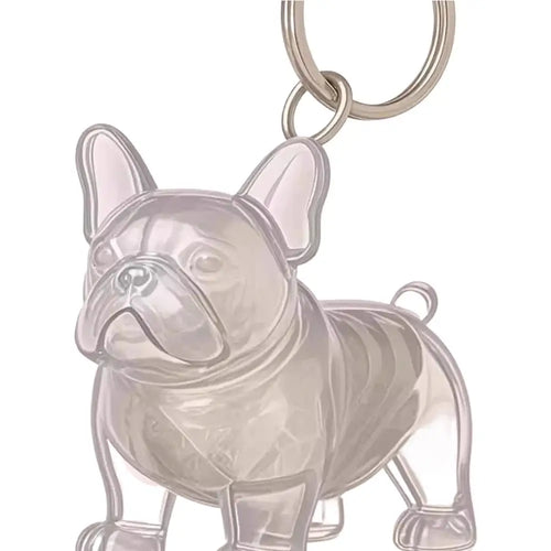 Clear Pet Hair Keychain Cute Dog Fur Keepsake Holder Creative