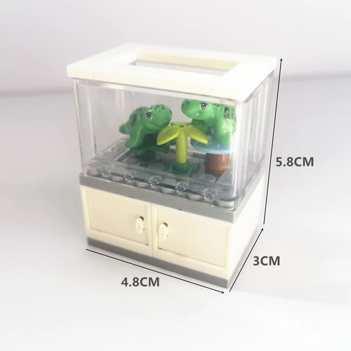 City Friends Fish Tank Building Blocks MOC Assemble Toys ClownFish