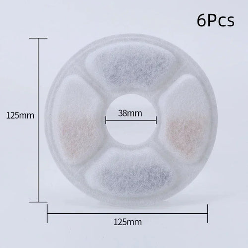 6/12pcs Replacement Activated Carbon Filter for Cat Water Drinking
