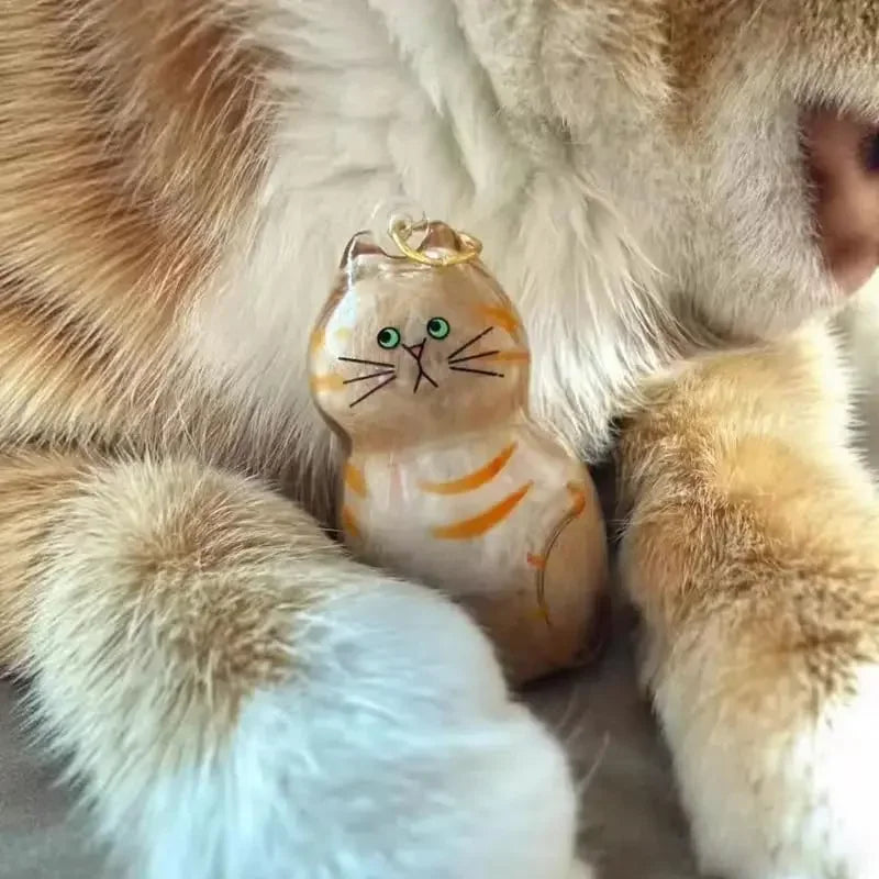 Hanging Pet Keychain Pendant Memorial Resin Cat/Dog Hair Storage