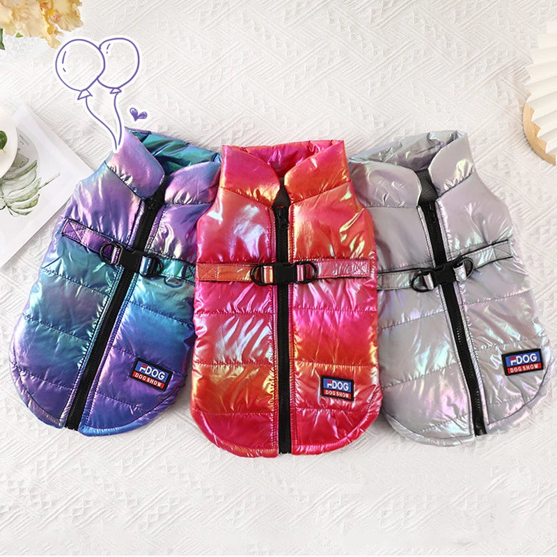 Pet Autumn and Winter Rainbow Gradient Vest, Winter Small and