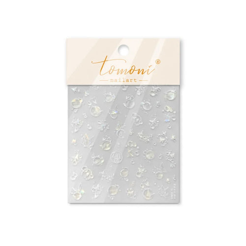 5D embossed nail art sticker high quality Christmas series nail