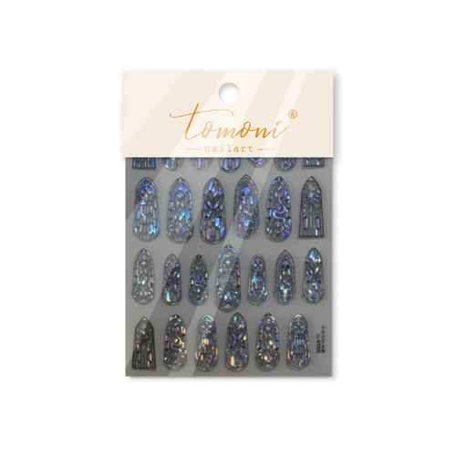 1piece 5D glass fragment nail sticker high quality stained glass