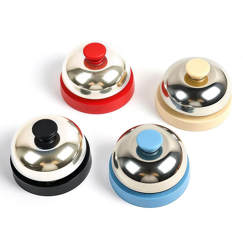Table Order Bell Multi Color Handbell for Restaurant Kitchen Bar