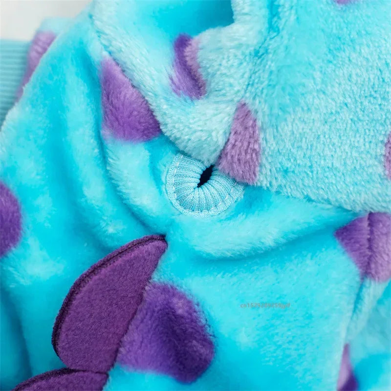 1PC Pet Clothing Dog Cat Autumn and Winter Thickened Warm Blue