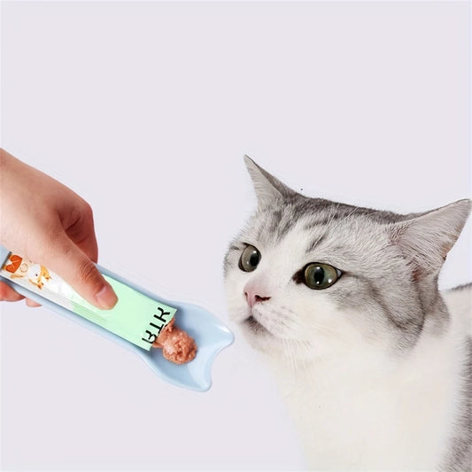 Pet Supplies Cat Strip Squeeze Spoon Cat Strip Feeder for Lickable Wet