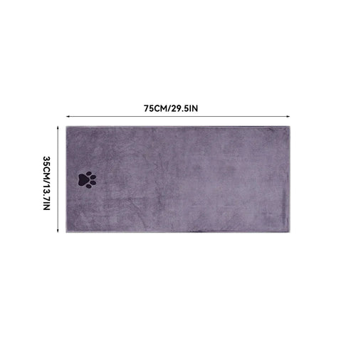 3 Size Options Microfiber Pet Bath Towel Embroidered Super Soft