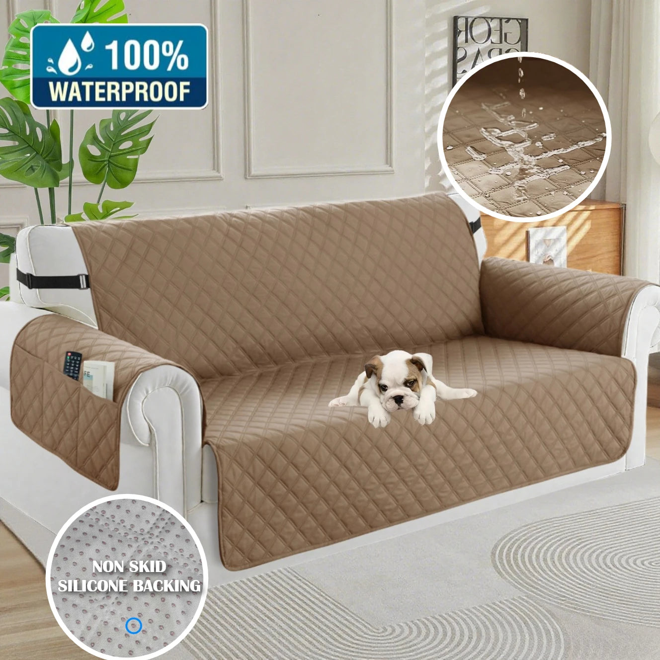 100% Waterproof Couch Covers Sofa Cover Non-Slip Sofa Slipcover with