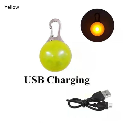 Led Dogs Collars Pendant Rechargeable Pet Usb Luminous Collar Pendant