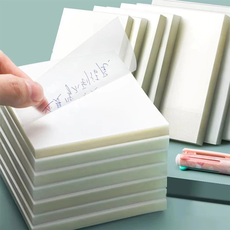 200 Sheets PET Transparent Notes Stickers Waterproof Posted It Paper