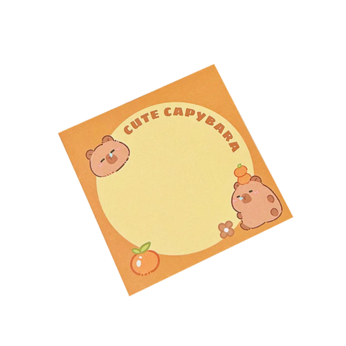 50/200PCS Cute Cartoon Capybara Memo Pad Stickers School Supplies