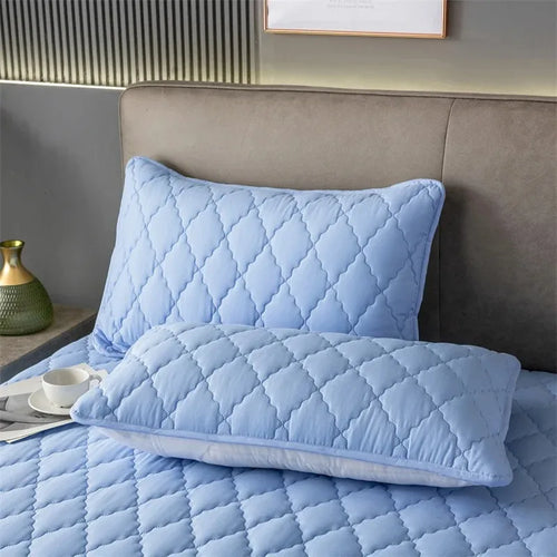 1/2 Pieces Waterproof Pillowcase Anti Stain Machine Washable Pillow
