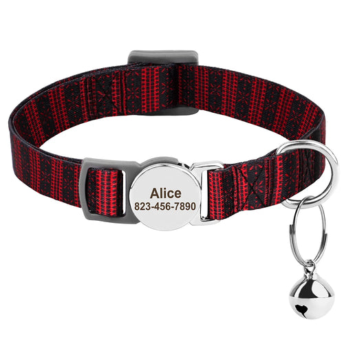 Cat Collar Free Personalized Kitten Collars Engraved Pet Puppy Name