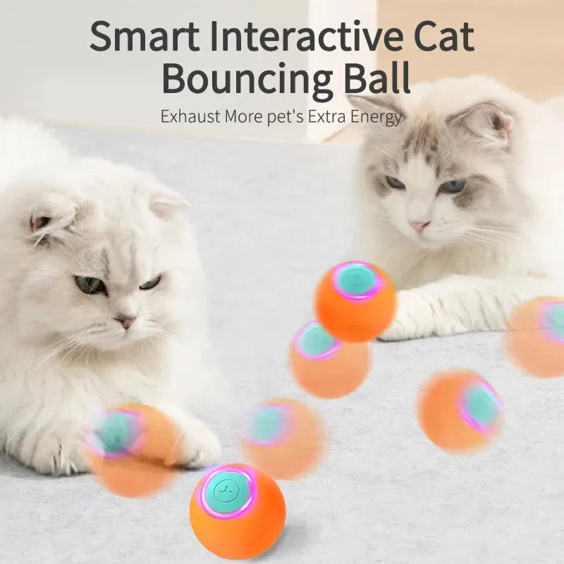 ROJECO Smart Cat Toys Interactive Cat Bouncing Ball Automatic Rolling