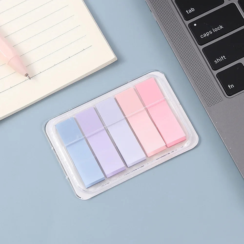 Translucent Note Color Fluorescent Pet Index Sticker Morandi Color Ins