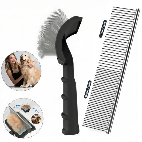 Dog Grooming Comb Shedding Hair Remove Needle Brush Slicker Massage