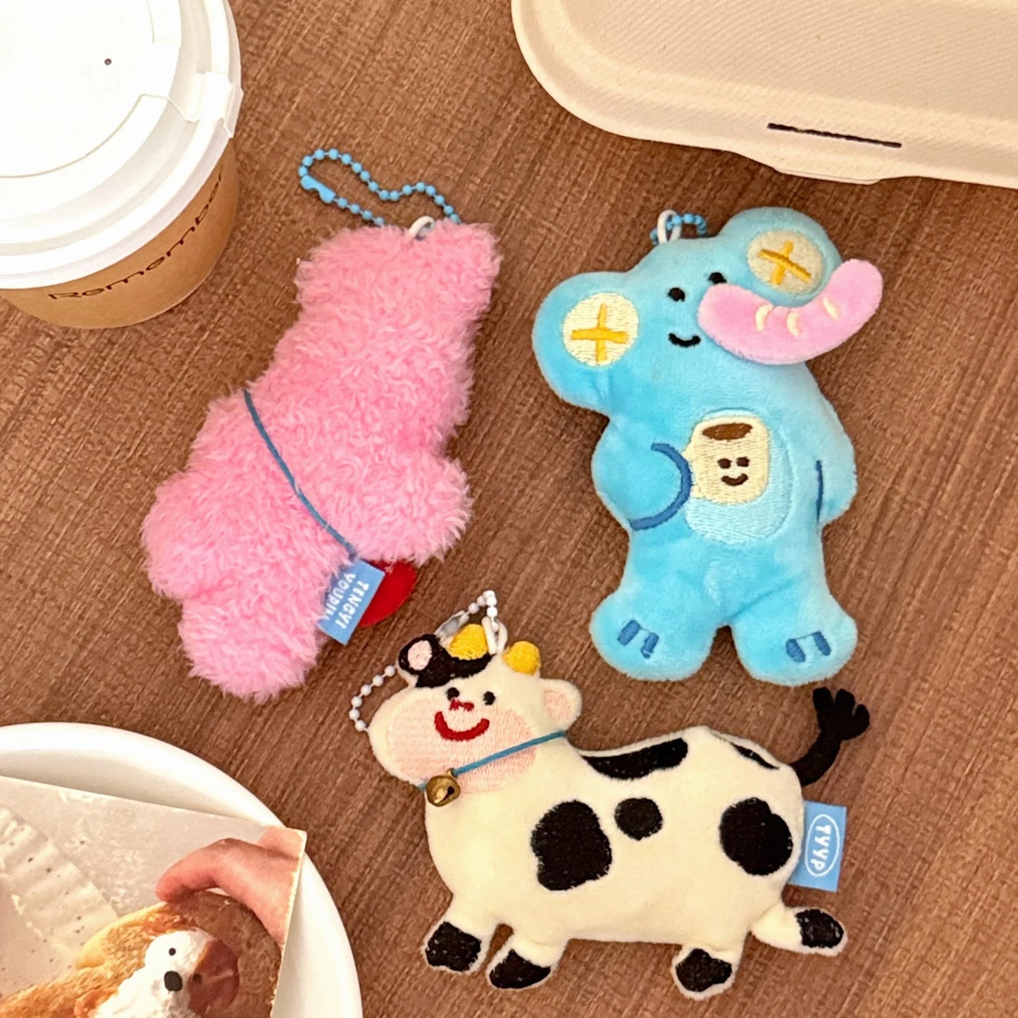 1/4 Pcs Cartoon Plush Doll Pendant Cute Pet Backpack Pendant Backpack