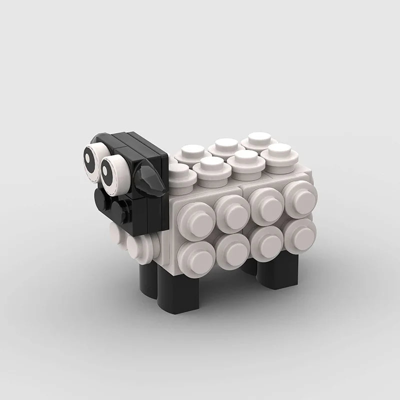 Cute And Creative Small Animal Sheep Building Blocks Toys,  Cartoon