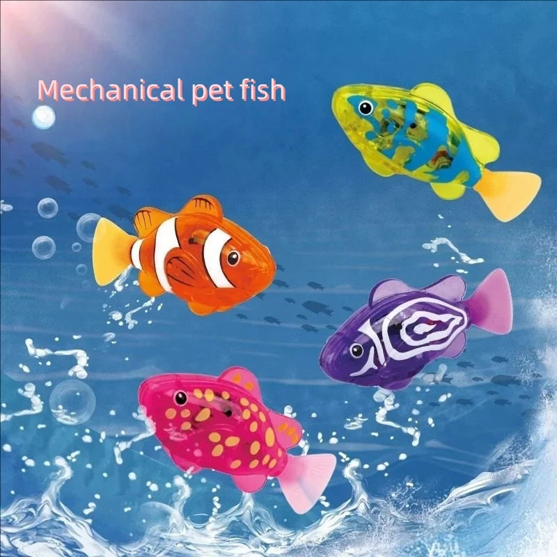 Baby bath light-up sensor electric small fish playing in water pet