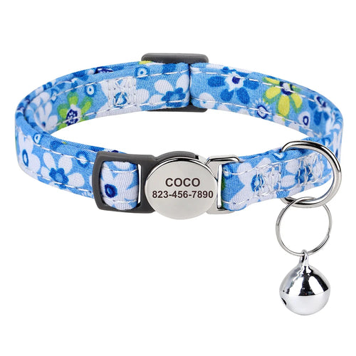 Cat Collar Free Personalized Kitten Collars Engraved Pet Puppy Name