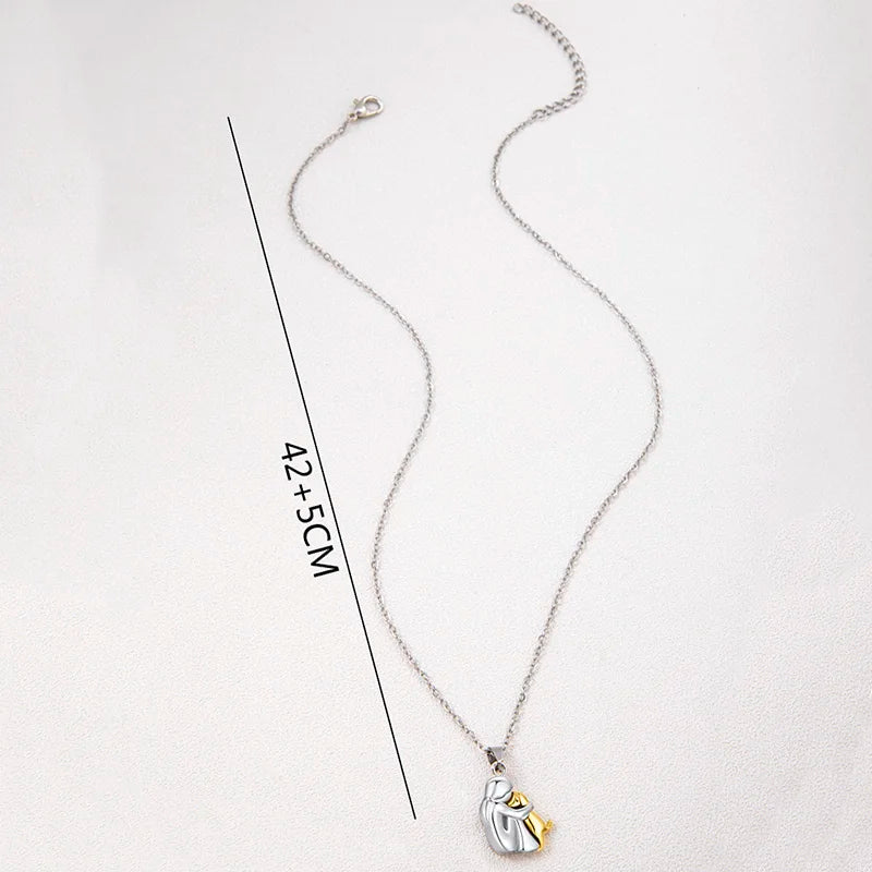 Fashion Women and Dog Necklace Cute Little Girl Puppy Pendants