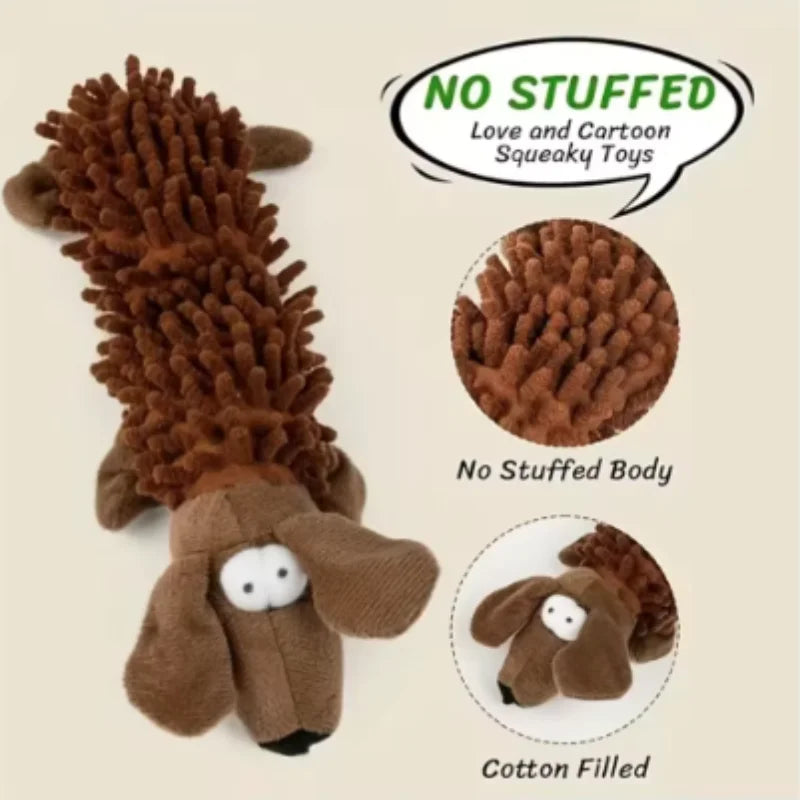 Durable Pet Dog Plush Toy for Small Breeds - Animal Shape Squeaky Chew