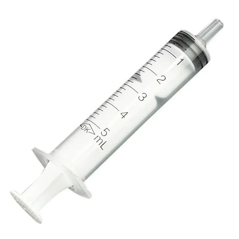 10pcs Disposable Plastic 5ml Injector Syringe No Needle for Lab