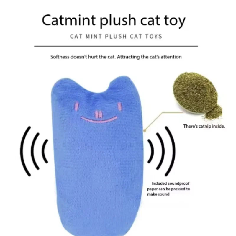 Teeth Grinding Catnip Toys Funny Interactive Plush Cat Toy Pet Kitten