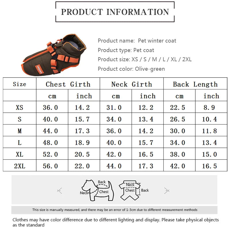 Puppy Jacket Waterproof Pet Clothes for Small Dogs with Harness Winter