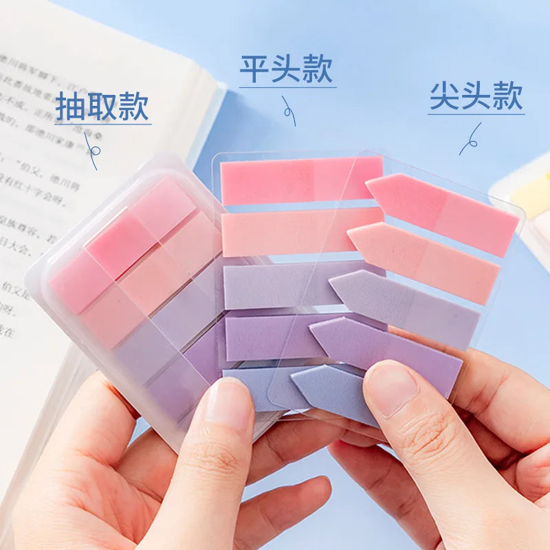 1 PC PET Transparent Index Sticker Morandi Sticky Note Sticker Sticky