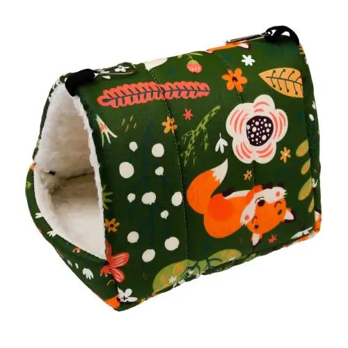 1pc Cute Print Bird Bed Mini Cage Rabbit Squirrel Mat Guinea Pig Nest