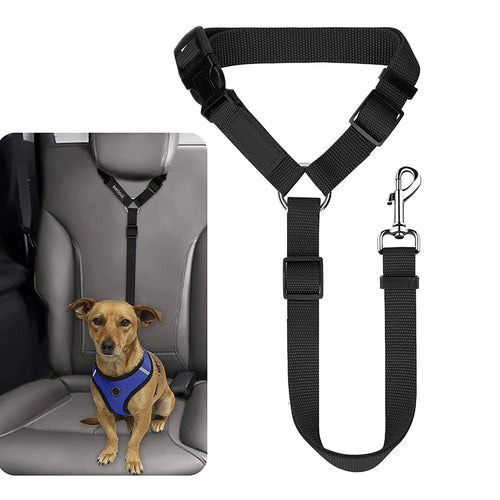 1pc Pet Dog And Cat Seat Belt, Car Headrest Restraint, Adjustable
